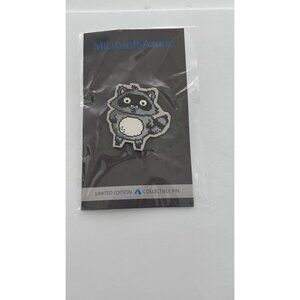 Microsoft Azure Computer Limited Edition Collectible Pixel Art Raccoon Pin